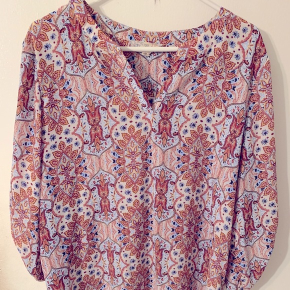 EUC Pink Republic women’s mid-sleeve blouse, sz XL - Picture 2 of 4
